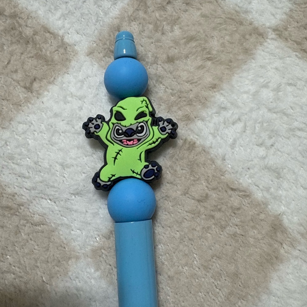 Blue Pen with Green Monster pen